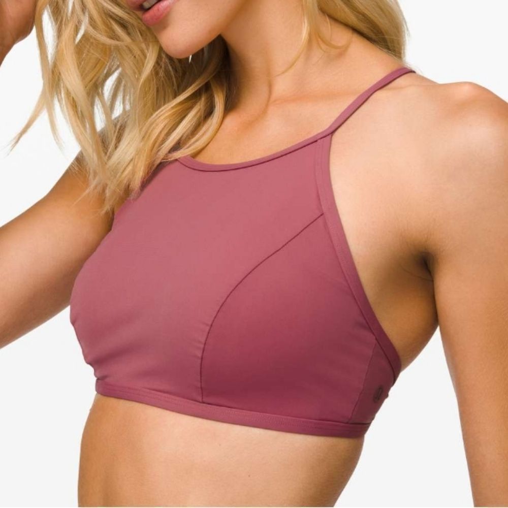Lululemon See The Sea Swim Top Moss Rose sz 6 - Picture 2 of 9